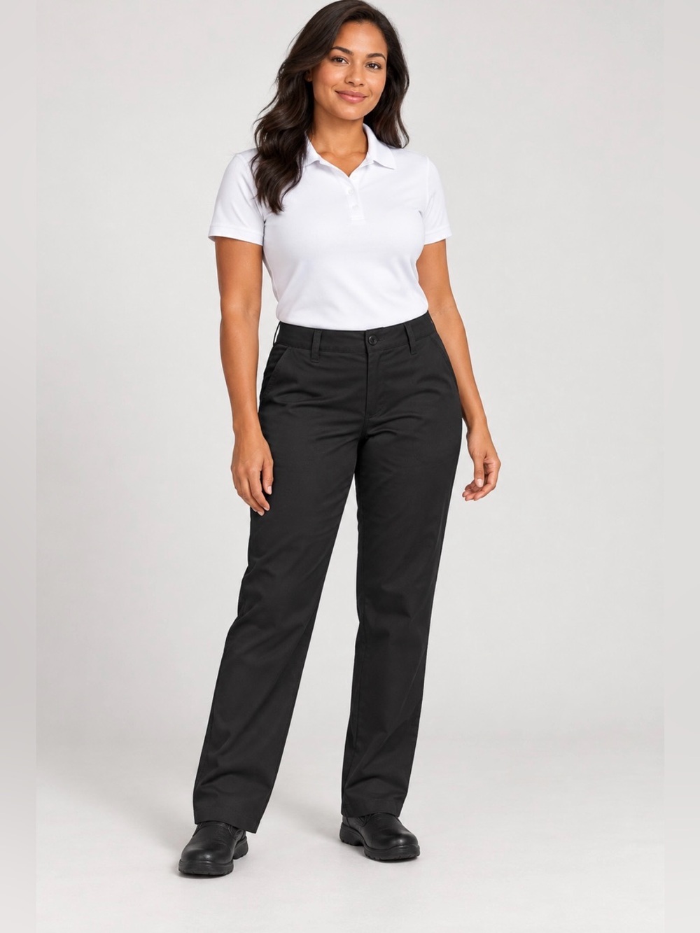 Aramark Pink Zipper Collection Women’s Work Uniform Pants 👖 Size 10 Straight